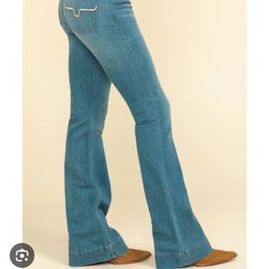 Kimes Ranch Women's Lola Soho Fade Mid Rise Trouser Fit Wide Flare Leg Jean